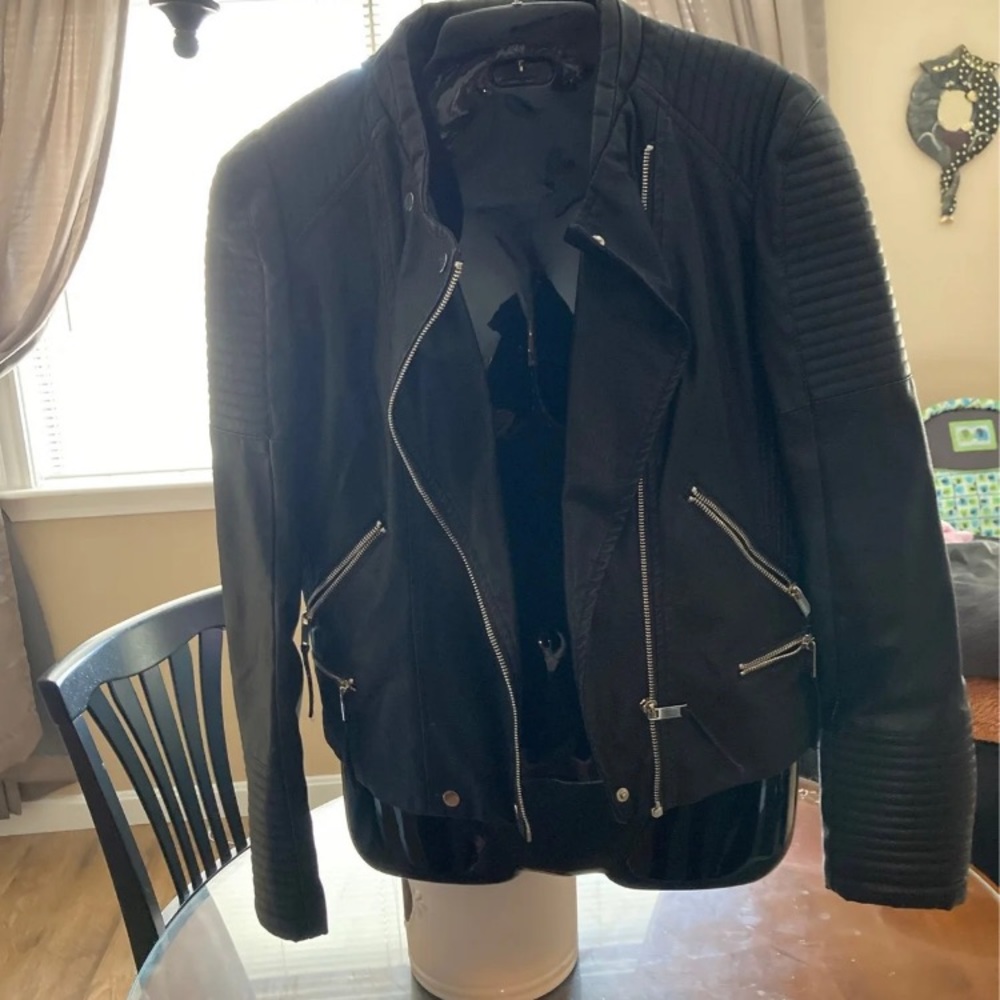 Cielo Basic black leather jacket